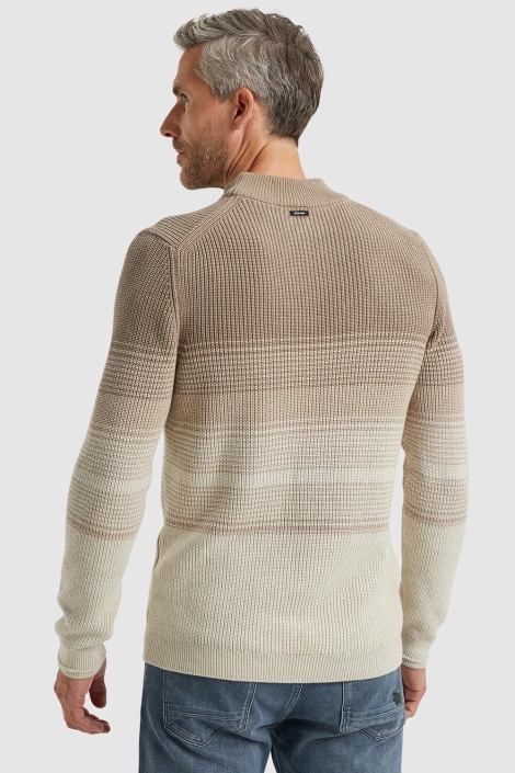 Vanguard mock neck cotton stripe